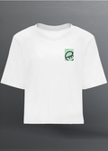 PUSSY (Green) - LADY WHITE T-SHIRT CROP TOP