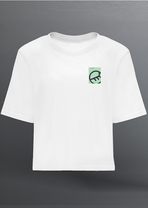 PUSSY (Green) - LADY WHITE T-SHIRT CROP TOP
