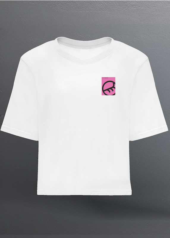 PUSSY (Pink) - LADY WHITE  T-SHIRT CROP TOP