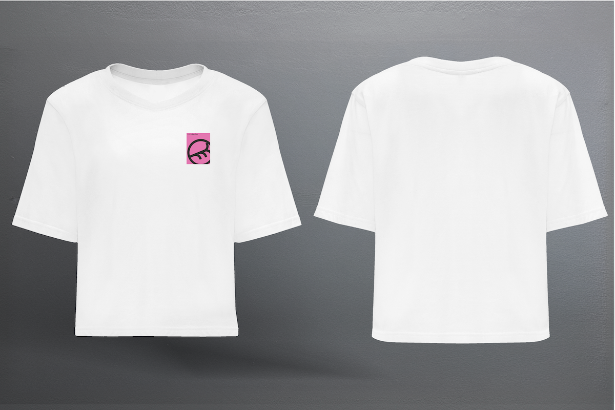PUSSY (Pink) - LADY WHITE  T-SHIRT CROP TOP