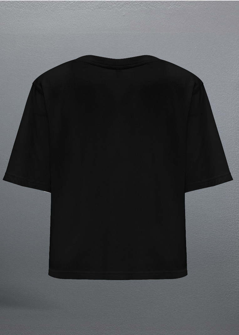 LHDH MK - LADY BLACK T-SHIRT CROP TOP