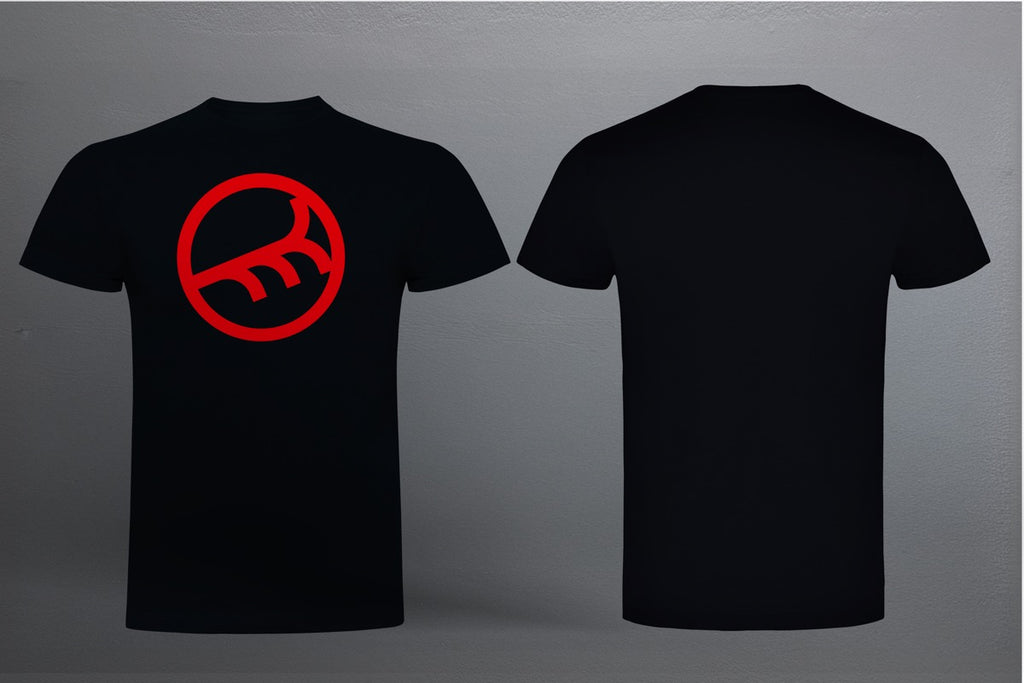 BASIK (Red) - BLACK T-SHIRT SLIM FIT