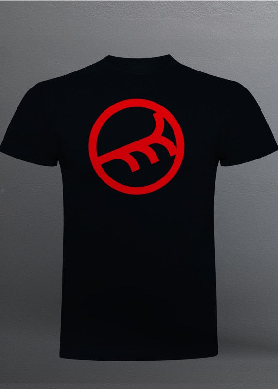 BASIK (Red) - BLACK T-SHIRT SLIM FIT