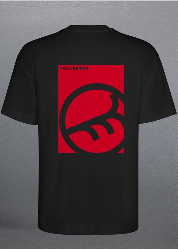 LIFE'S HARD DANCE HARDER CLASSIC (Red) - BLACK T-SHIRT OVERSIZED