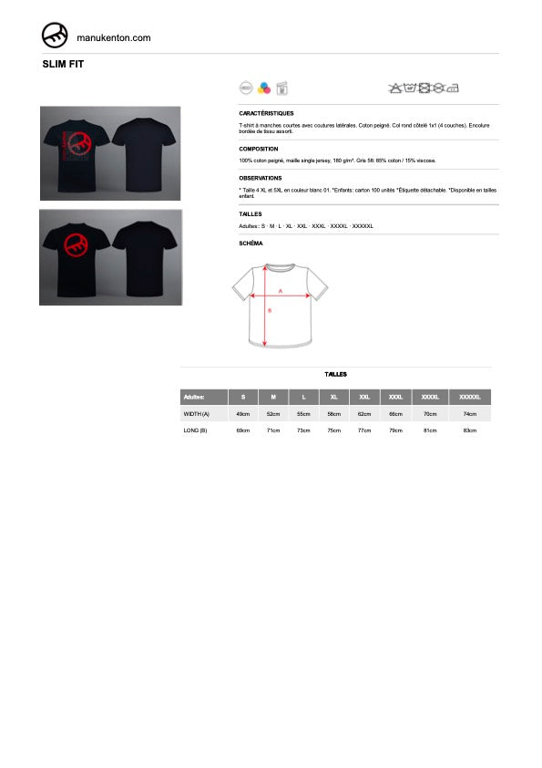 ACID PARTY (White) - BLACK T-SHIRT SLIM FIT